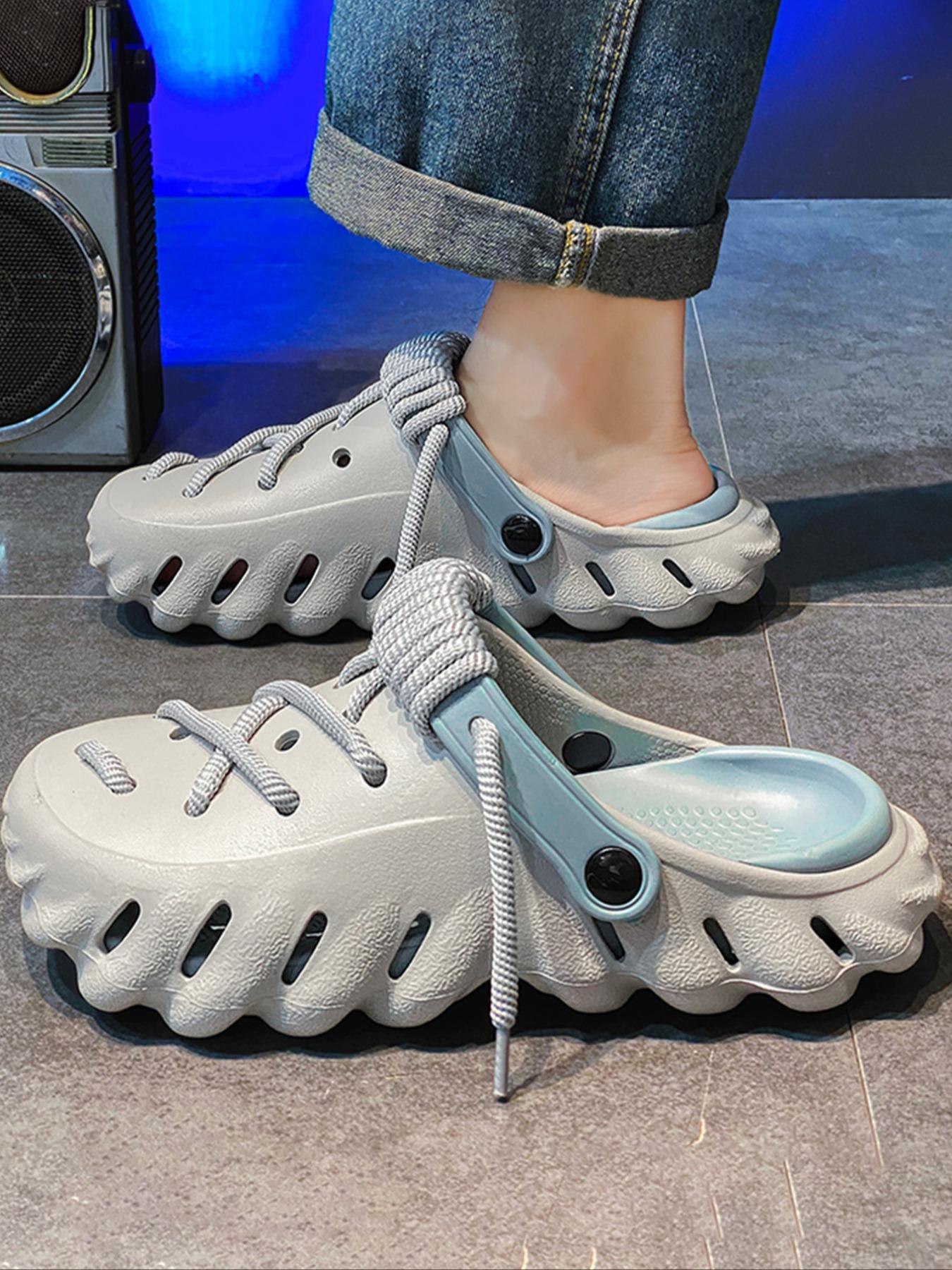 Unisex Minimalist Sporty Plain Color Slides, Casual Comfortable Breathable Beach Clogs, Lightweight Breathable Slippers, Trendy All-match Slippers for Indoor & Outdoor Wear, Boy