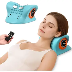 Neck Massager 2026 Portable Neck Traction Device,Cervical with Heating & Vibration–Relieve Muscle Tension,4-in-1 Neck Customizable Massage Modes with Wireless Remote Control