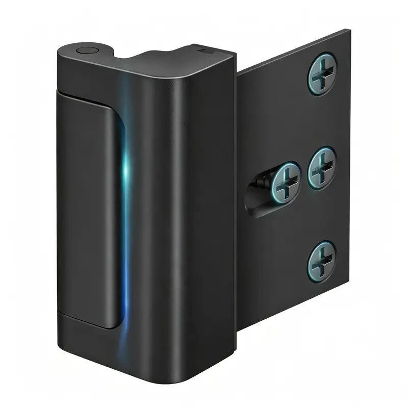 Home Security Door Reinforcement Lock - Child Proof High Security Door Lock Front Door Locks for Kids Safety Withstand 800 lbs Top Door Latch Lock Flip Door Guardian for Inward Swinging Inside Door