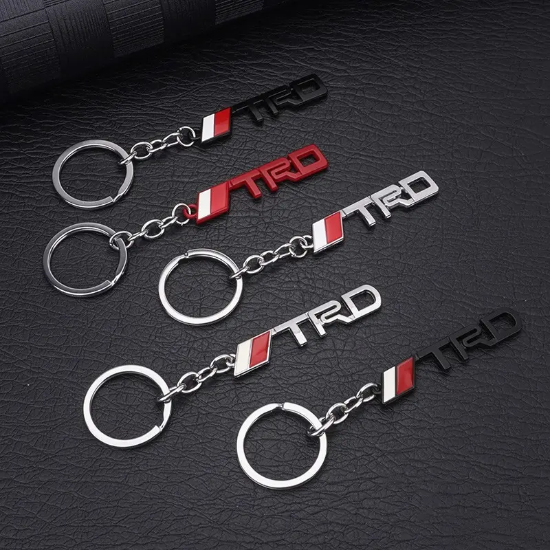 1PC Vintage Metal Alloy Car Key Chain Keyring For Toyota TRD GR Sport Rav4 Corolla C-HR Yaris Hilux Crown Prius Auris