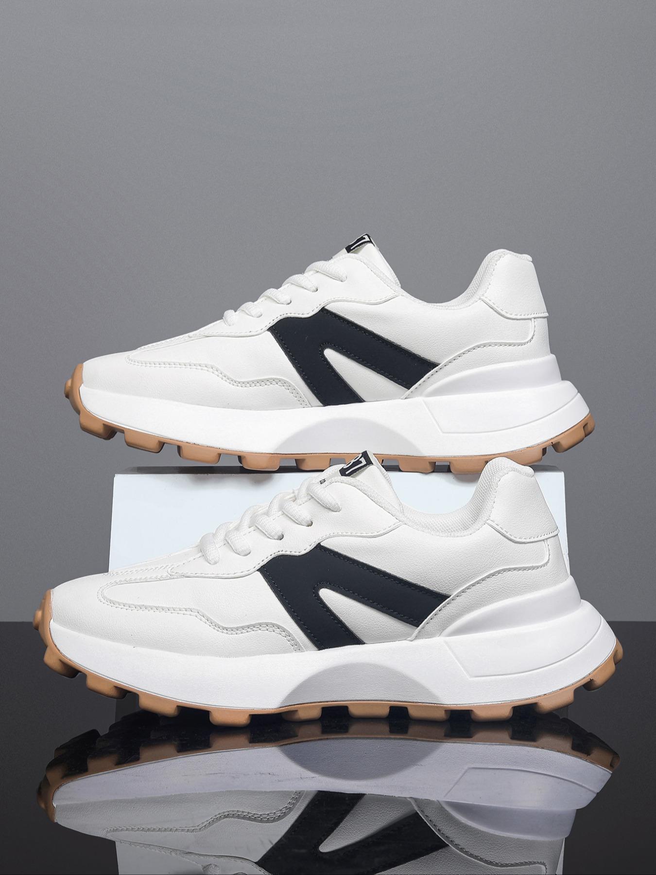 Girl's Fashionable Patchwork Design Lace Up Sneakers, Casual Comfortable Breathable Sporty Running Shoes, All-match Basic Shoes for Daily Wear