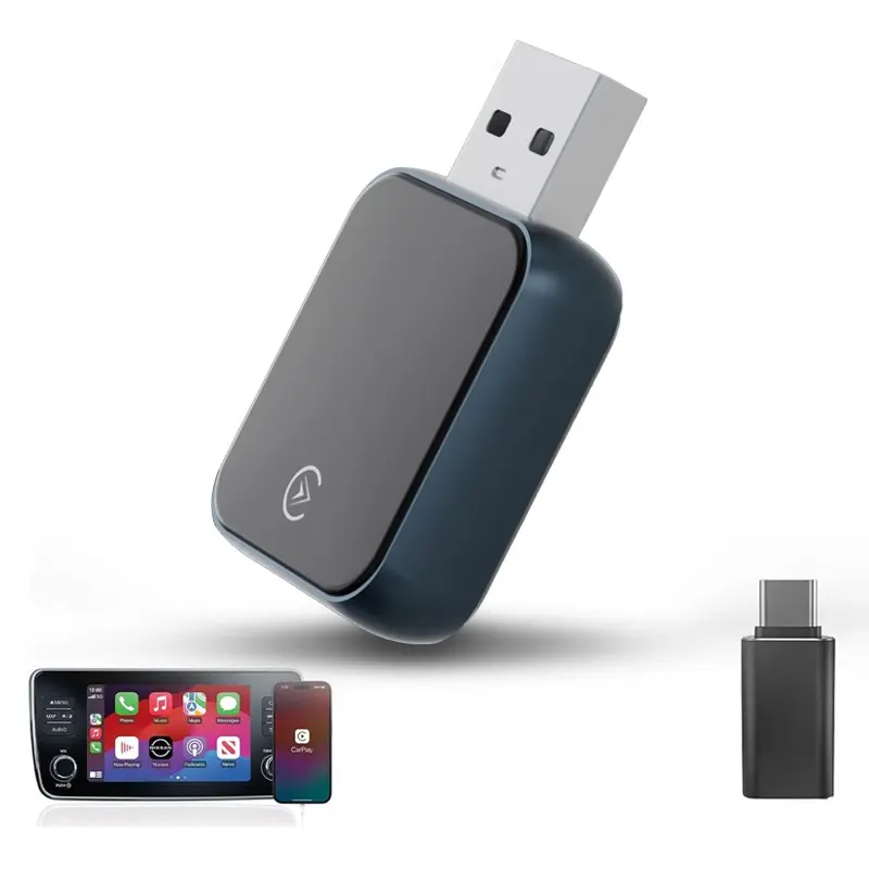 2026 New Wireless Carplay Media Adapter, Compatible with iPhone 11/13/14/15/16/17, Wired to Wireless Conversion, Car Screen Casting