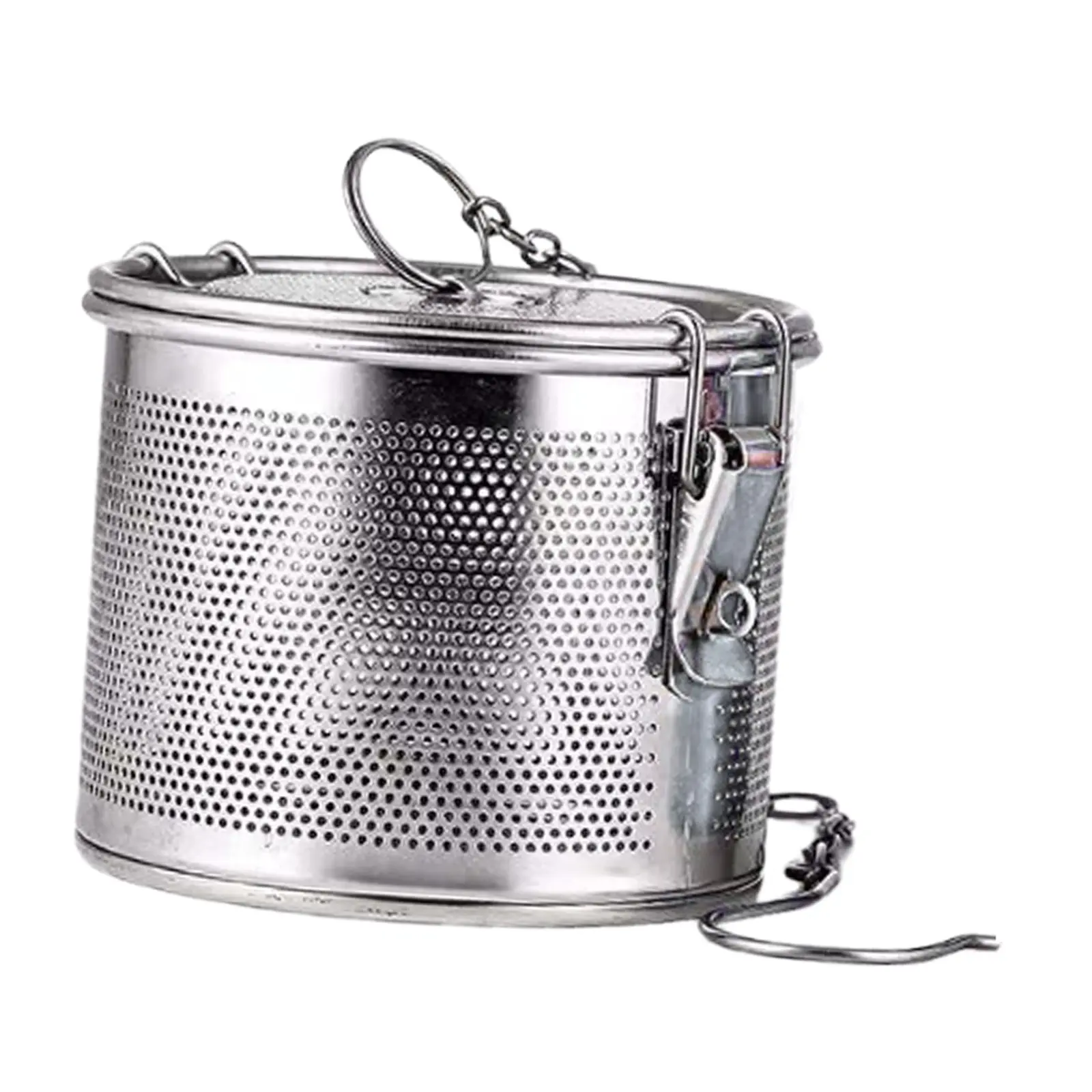 Tea Strainer with Extended Chain Hook, Spice Seasoning Filter for Home Stews, Dimensions 12x9.5 Cm, Ideal for Kitchen Use