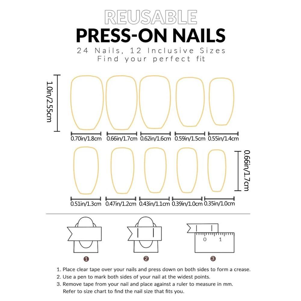 Heart Pattern Short Square Fake Nail Kit, 24pcs French Style Press on Nails for Women & Girls DIY Nail Art Design, Elegant Stick on Nails French Tips Nails Kit, Nail Art Products