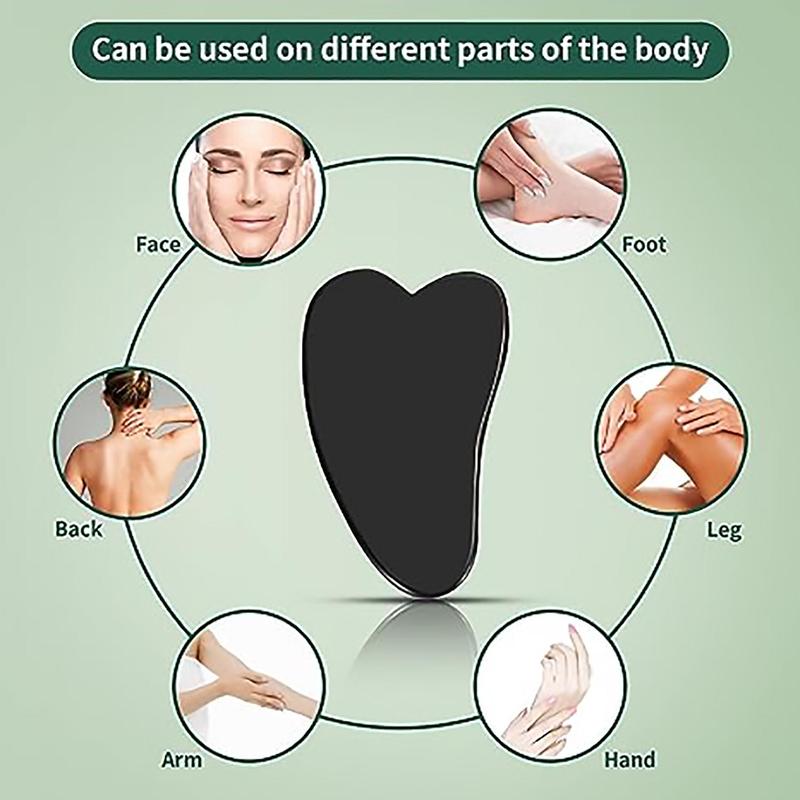 Face Massage Tool, 2 Counts/set Face Roller & Body Massage Tool, Including 1 Massage Roller & 1 Heart Shape Gua Sha Board, Facial Massage Tool, Christmas Gift