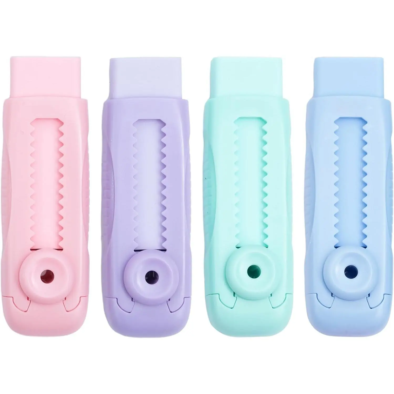4 count Cute Erasers for  Sliding Retractable Pencil Erasers, Push Pull Design Cute Erasers Stationery Supplies for   to School Supplies for Office