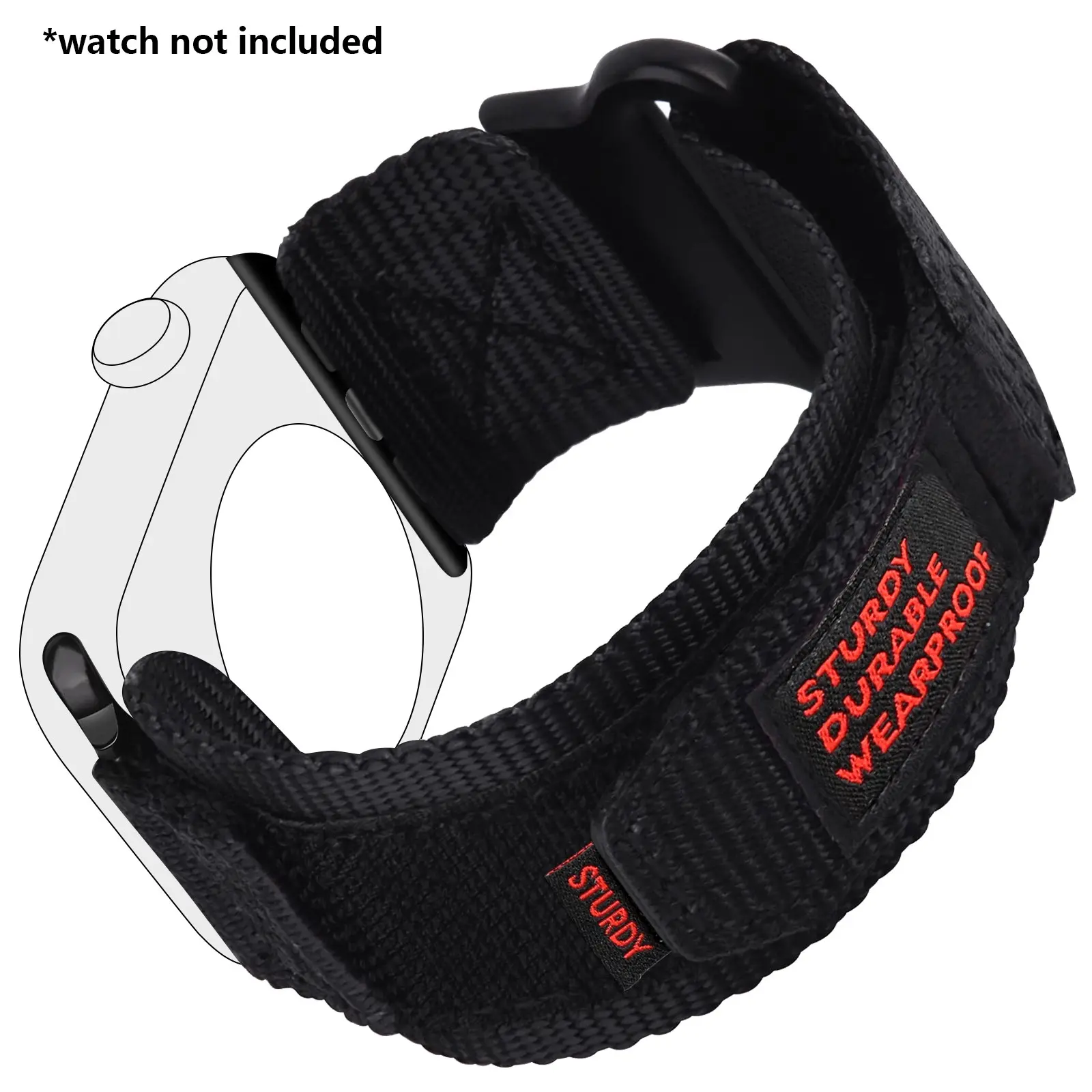 Polyester loop watch strap, Smart watch straps, compatible with Apple Watch series 11/10/9/8/7/6/5/4/SE/Ultra outdoor sports strap with woven design, suitable for 49MM, 46MM, 42MM, 44MM, 45MM men's watch straps, Smartwatch Strap, Smartwatch Accessories