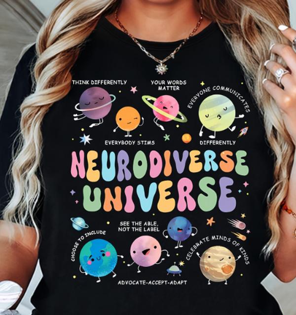 Autism Awareness Shirt, Neurodiverse Universe Shirt, Sped Teacher Shirt, Space Neurodiversity Shirt, Special Education Shirt, Autism Tees
