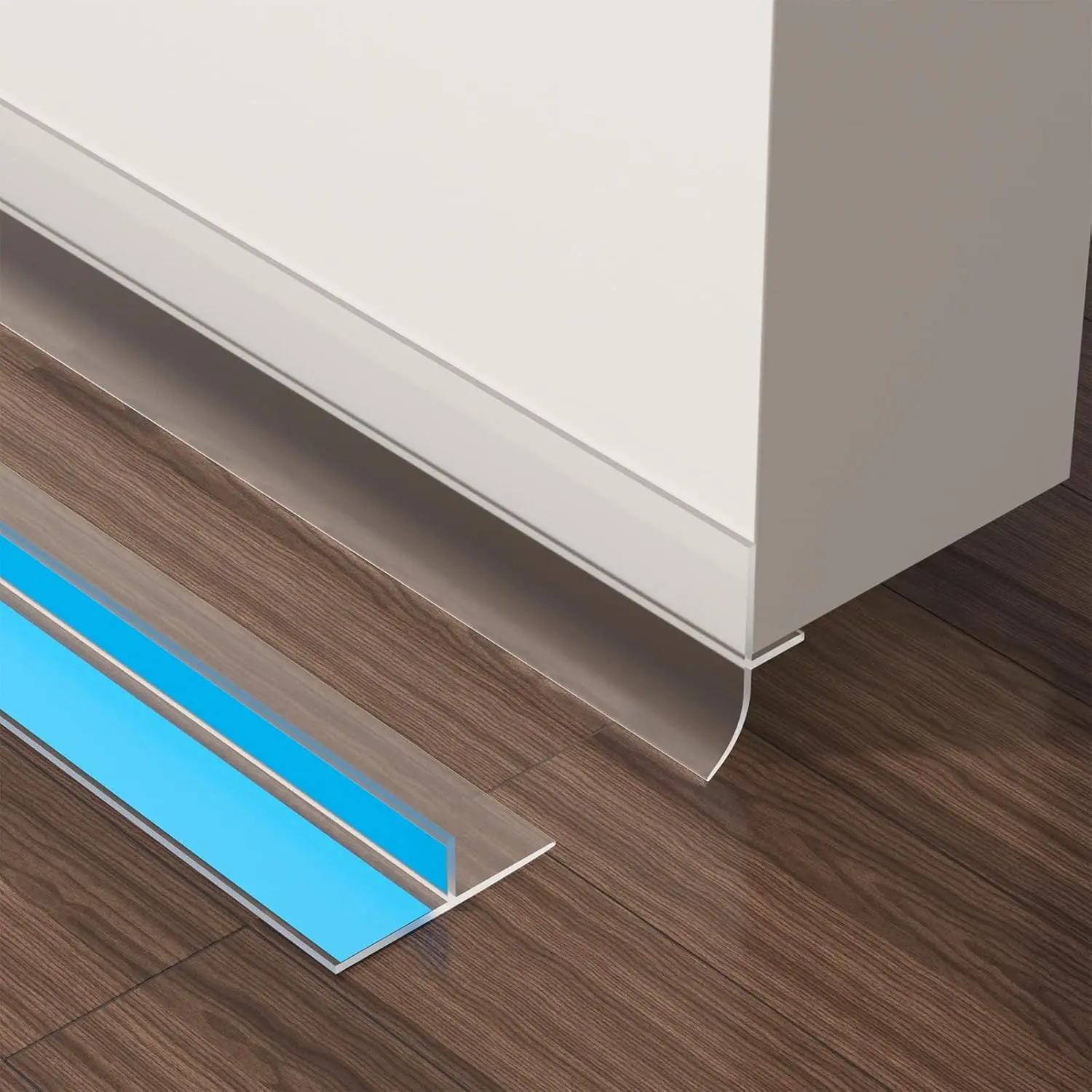 Door Seal Weather Stripping for Door Frame- 16.5' x 1.37" Clear | T-Shaped  Door Weather Stripping, Door Insulation Strip for Door & Window Frames