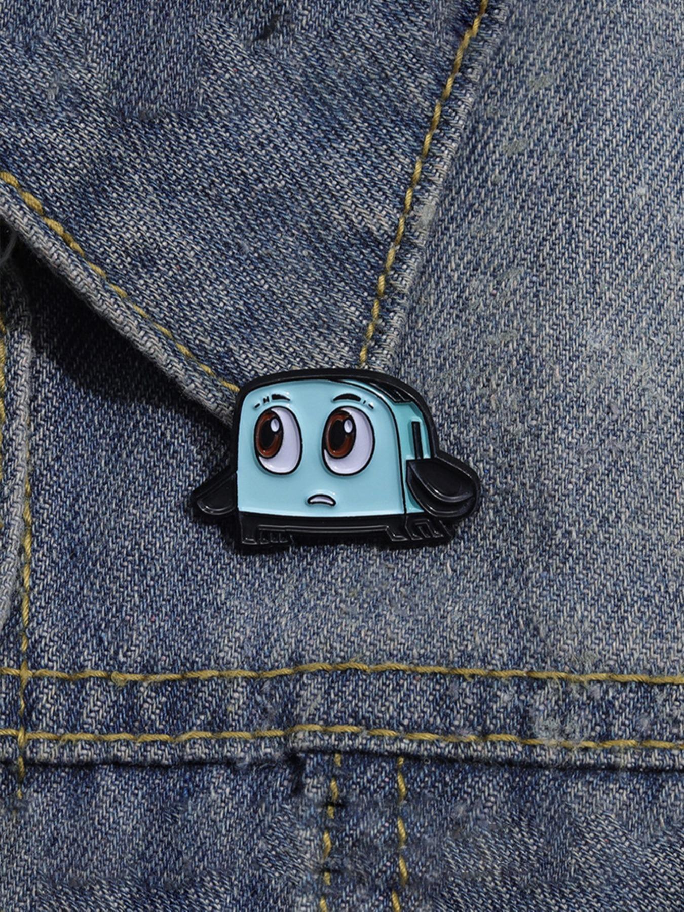 Cute Cartoon Bread Machine Design Brooch, Fashion Brooch for Daily Clothing Decor,  Enamel Pin Suitable for Backpacks, Jeans, Scarves, Hats Decoration, Fashion Accessory, Hat Pins, Alloy Brooch Pin