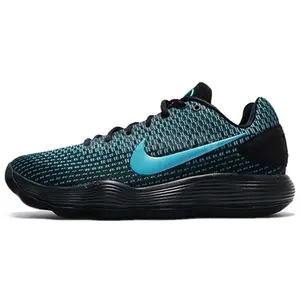 Nike Hyperdunk 2017 React Low Basketball Shoes for Men – Round Toe, Lace-Up, Black and Blue Verifiable, with credentials and supporting global authentication
