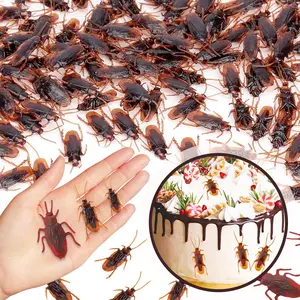 20pcs Realistic Fake Cockroaches, Perfect for April Fools' Day And Halloween, These Lifelike Roaches Are Great for Indoor And Outdoor Pranks, Suitable for Various Types of Rooms.