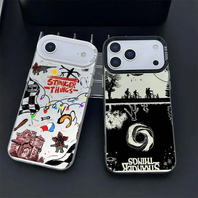 Protective Custom Mobile Phone Case Accessories for iPhone 17 Pro Max, 16, 15, 14, 13, 12, 11 Pro Max, Air - S-Stranger T-Things Design