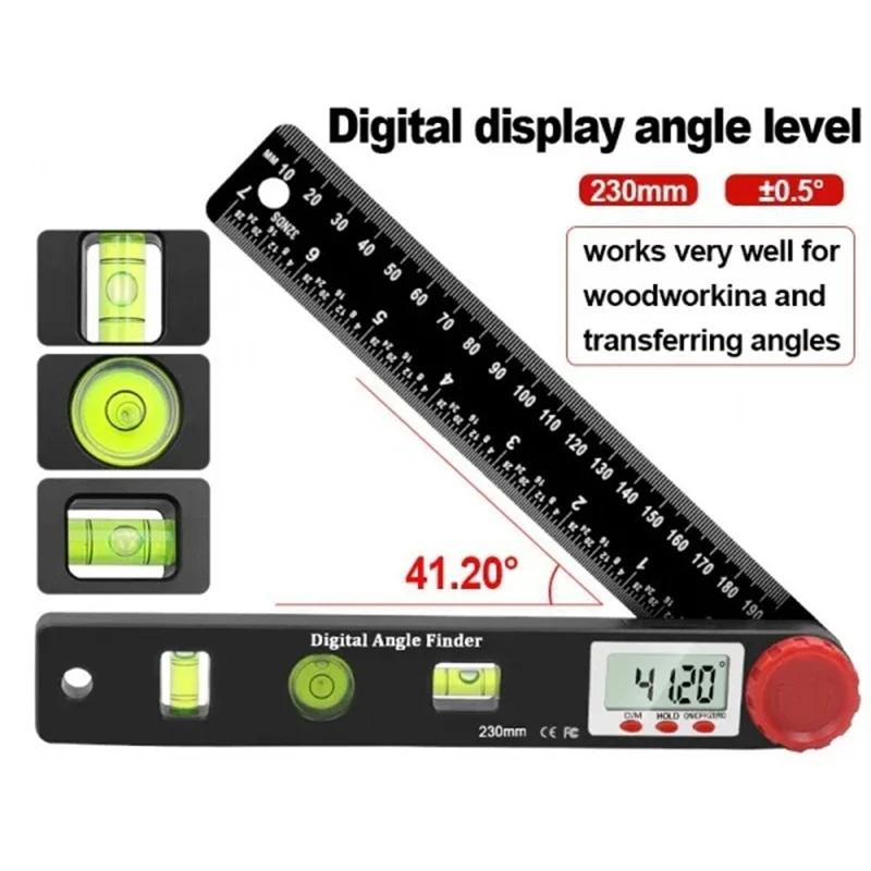 4-In-1 Digital Angle Meter Inclinometer Digital Angle Ruler Electronic Goniometer Protractor Angle finder Measuring Tool