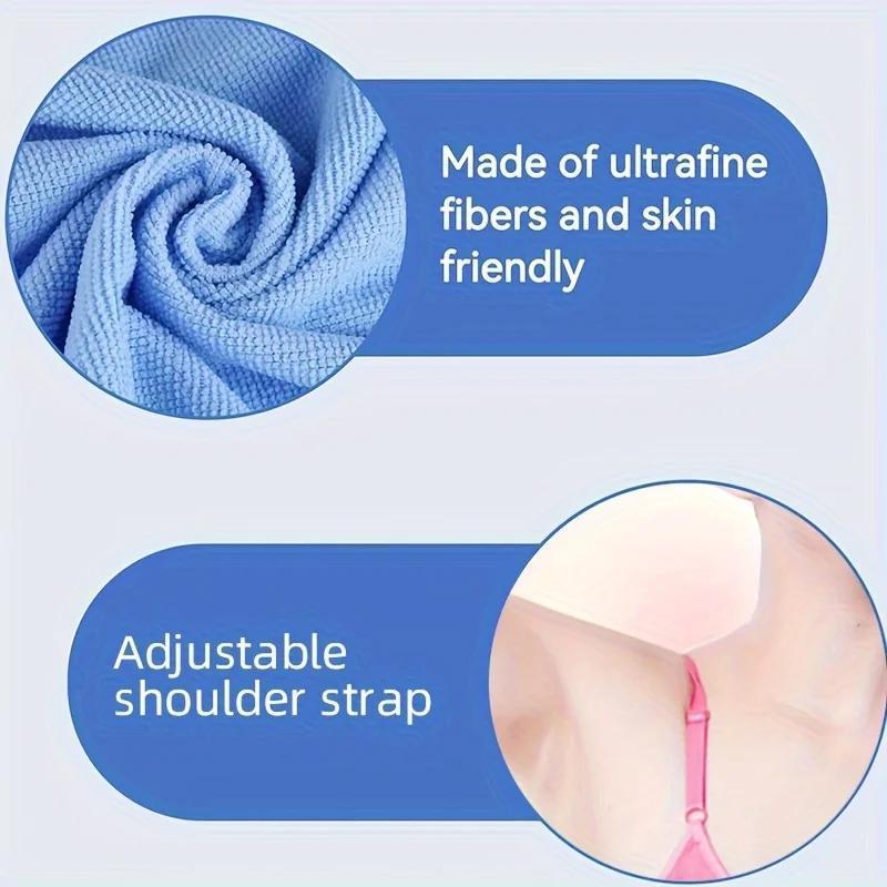 Women's Strapless Bathrobe Set, Backless Wearable Towel, Sleepwear Dress, Outdoor Travel, Valentine's Day Gift