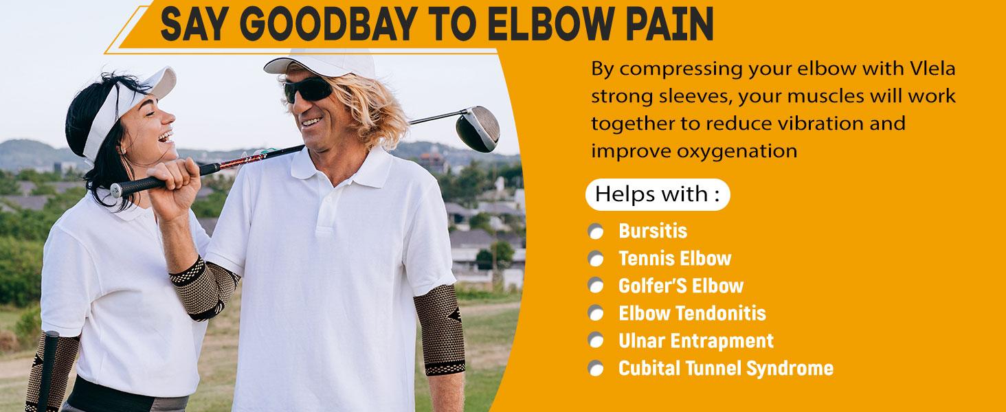 UGEM Copper Elbow Sleeve for Tendonitis & Tennis Elbow Pain Relief Optimal Support for Men & Women Golfers Arthritis Bursitis All Day Comfort