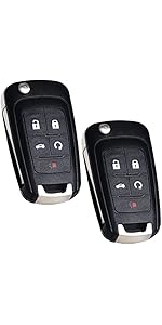 Key Fob Replacement Fits for Chevy Cruze Equinox Camaro Impala Malibu Sonic Buick Regal Verano Encore Lacrosse GMC Terrain 2010-2021 OHT01060512 Keyless Entry Remote Control 13504199