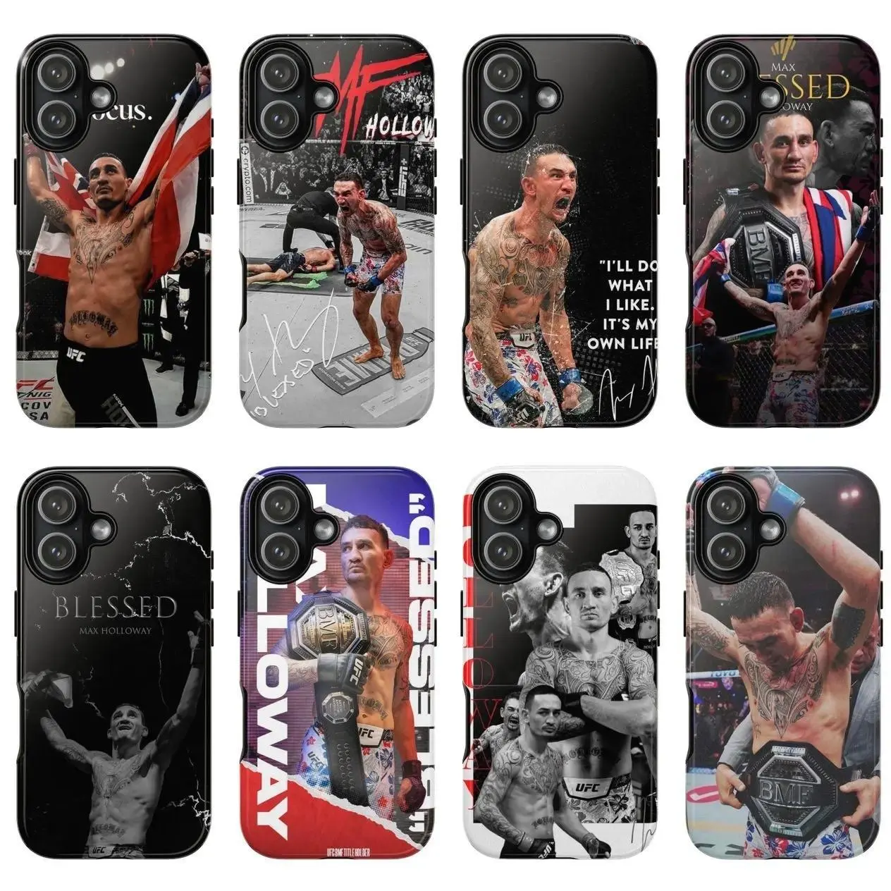 Blessed MMA M.@x H0ll0way BMF UFC 326 Phone Case Premium Texture Anti-Drop For IPhone 17-11, Pro Max, Pro Plus, and Samsung S26-22 Protection Safety