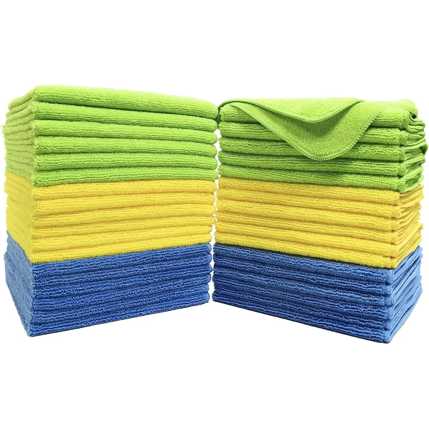 300 GSM Absorbent Multipurpose Microfiber Cleaning Cloth (16"x16", 36 Pieces) for Office/Home, Lint-Free, Quick-Dry Home Care Supplies Pack
