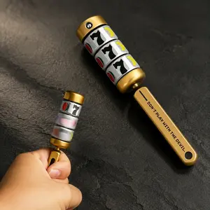 DEEPLAN retro style rotating digital wheel metal desktop ornament, smooth rolling, compact handheld design, alloy texture finish, portable pocket carrying, creative gift choice, suitable for friends, couples, colleagues' birthdays, holidays and special oc