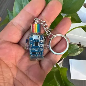NEW-Fast Reach Electronic Robot Keychain Handmade Jewelry Key Rings For Phone Stylish Jewelry
