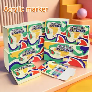 Professional Art Marker Pens Set, 12/24/36/48/60/80/120/168 Pieces, Rich Colors, Non-Blotting, Suitable for Stone Glass Ceramic