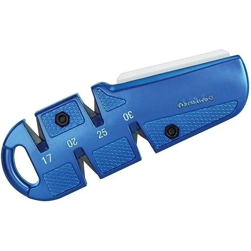 QuadSharp QSHARP Kitchen Knife Sharpener, Steel Construction, Carbide Slots, 4 Angles, Rugged Metal Build, Fast Sharpening Tool