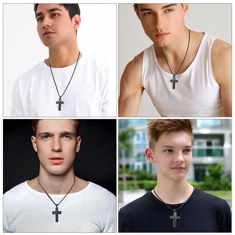 Cross Necklace for Teen Boys & Men – Gift for Son, Boyfriend, or Husband – Graduation, Birthday, Christmas, Valentine’s Day, Easter