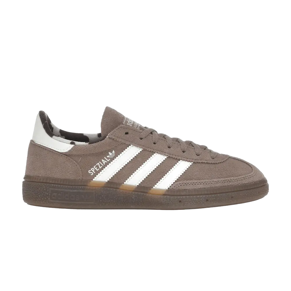 adidas Womens Handball Spezial 'Chalky Brown Cow Print' (women's sizes) Chalky Brown/Off White/Gum Five sneakers JR5007