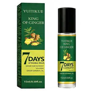 Yuitikue Ginger King Hair Growth Oil, 15ML Natural Ginger Nutrient Oil, Deep Nourishment for Dry Scalp, Improves Sparse Hair, Prevents Unusual Hair Loss