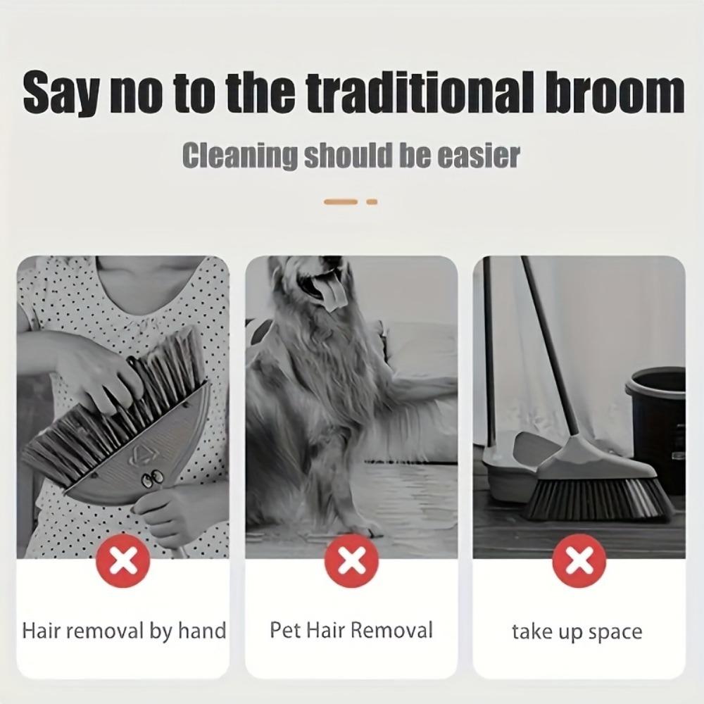 3 in 1 Home Cleaning Kit, 3 Counts/set Soft Bristle Broom & Dustpan & Brush Combo, Non-stick Hair Cleaning Brush for Home, Office, School, Dormitory, Broom And Dustpan
