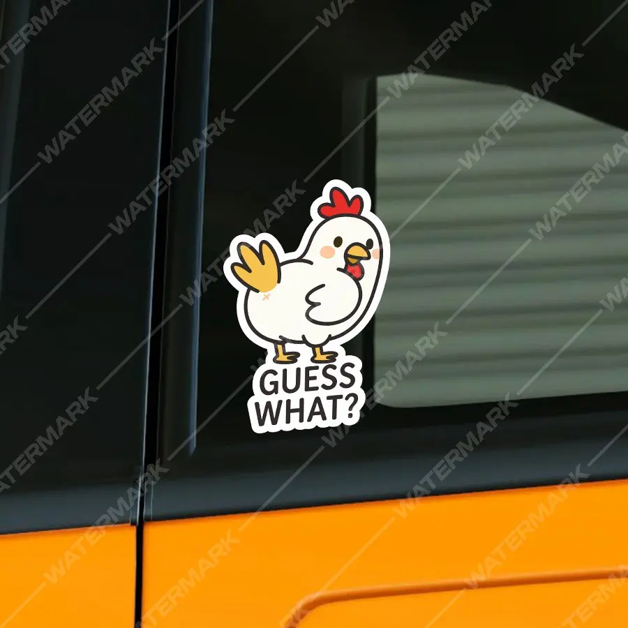 Funny Chicken Stickers, Humorous Animal Puns Vinyl Stickers, Cute Farm-Themed Decals, Perfect Gift for Chicken Lovers, Laptop & Water Bottle Stickers