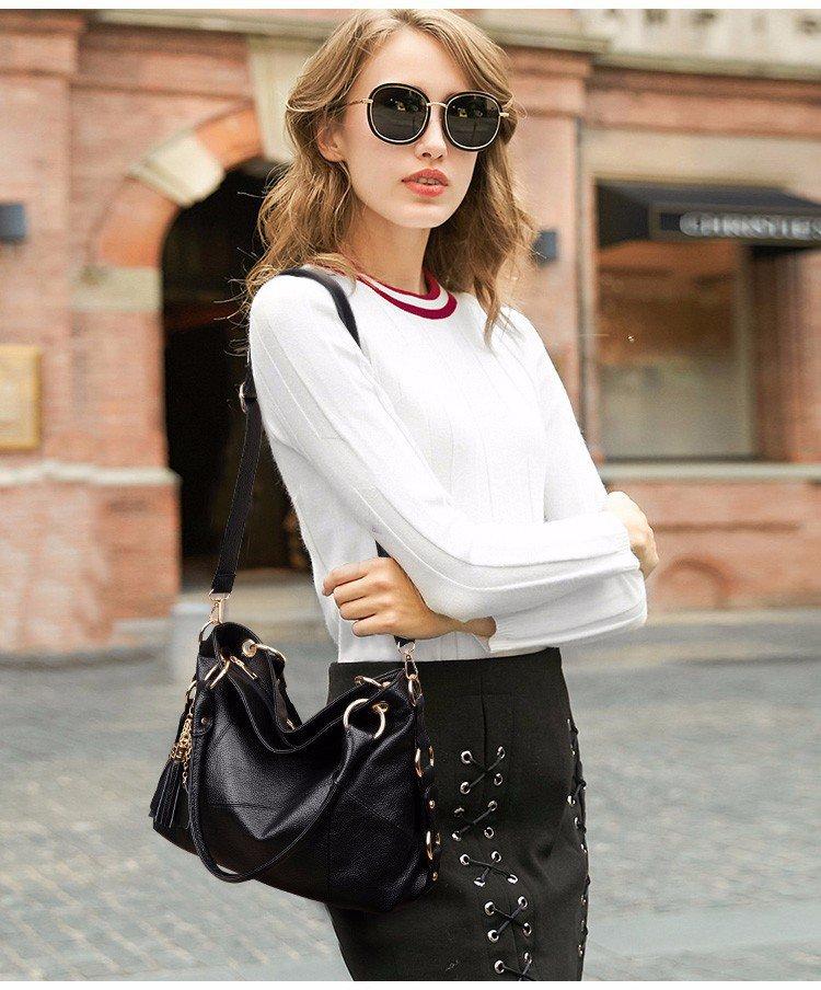 BIGWIG New Flow Speed Women's Handbag, Genuine Leather Tote Bag, Work Shoulder Bag, Large Luxury Design