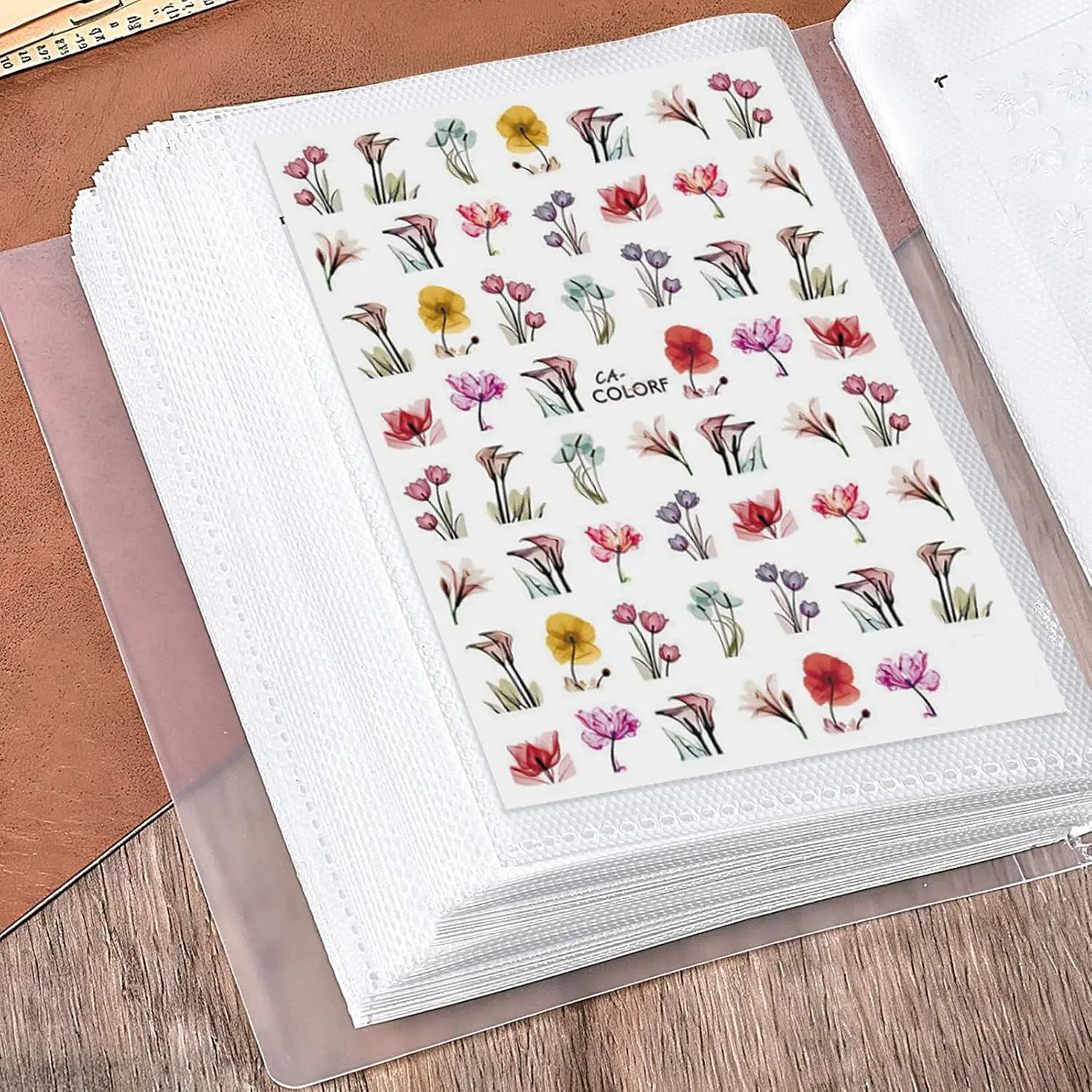 100 Slots  Art Sticker Storage Book, Empty   Book Binder, Nails Art  Sticker Organizer Binder, Empty Stickers Holder for Stickers Storage