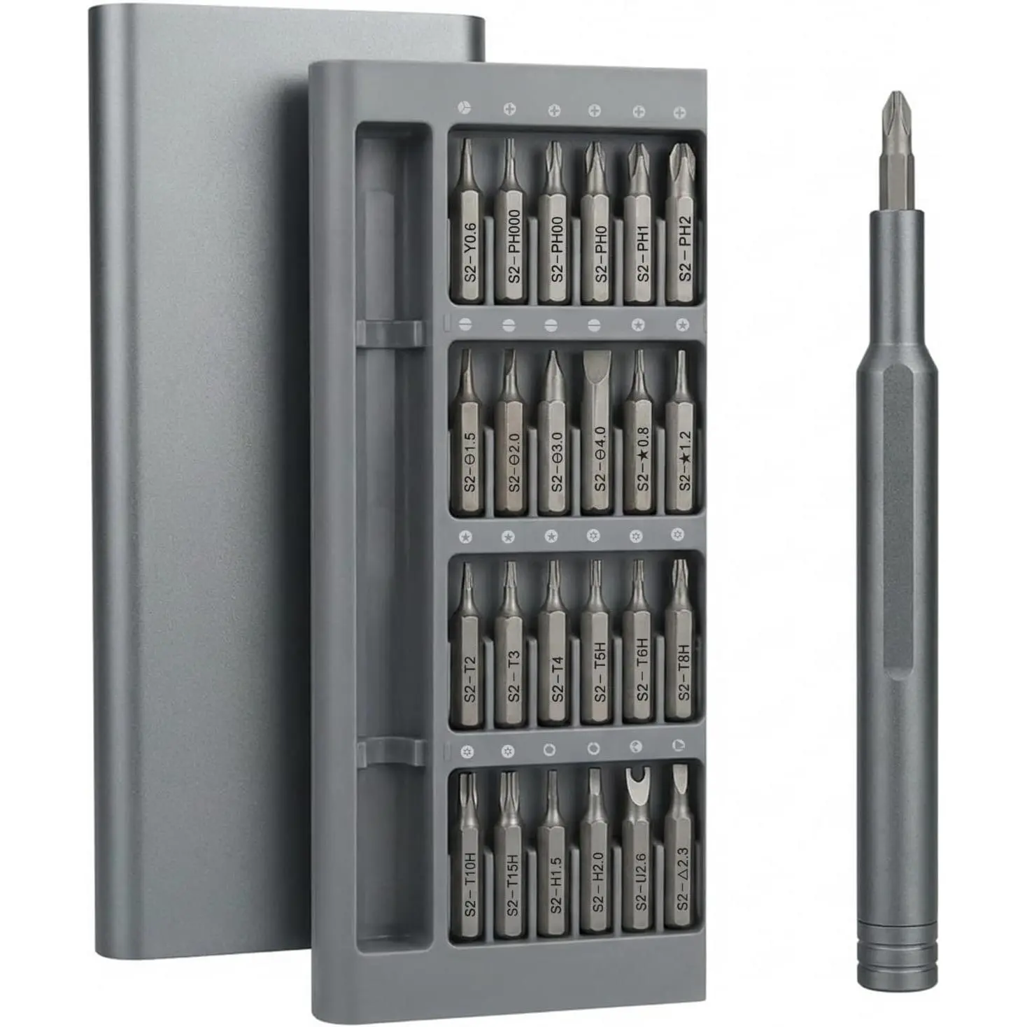 25-in-1 Screwdriver Set, Mini S2 Repair Kit| 25-in-1 Mini electronics tool kit for phone, laptop, PC, PS5, Switch, MacBook, iPhone, watch, eyeglass, and Doorbell repair