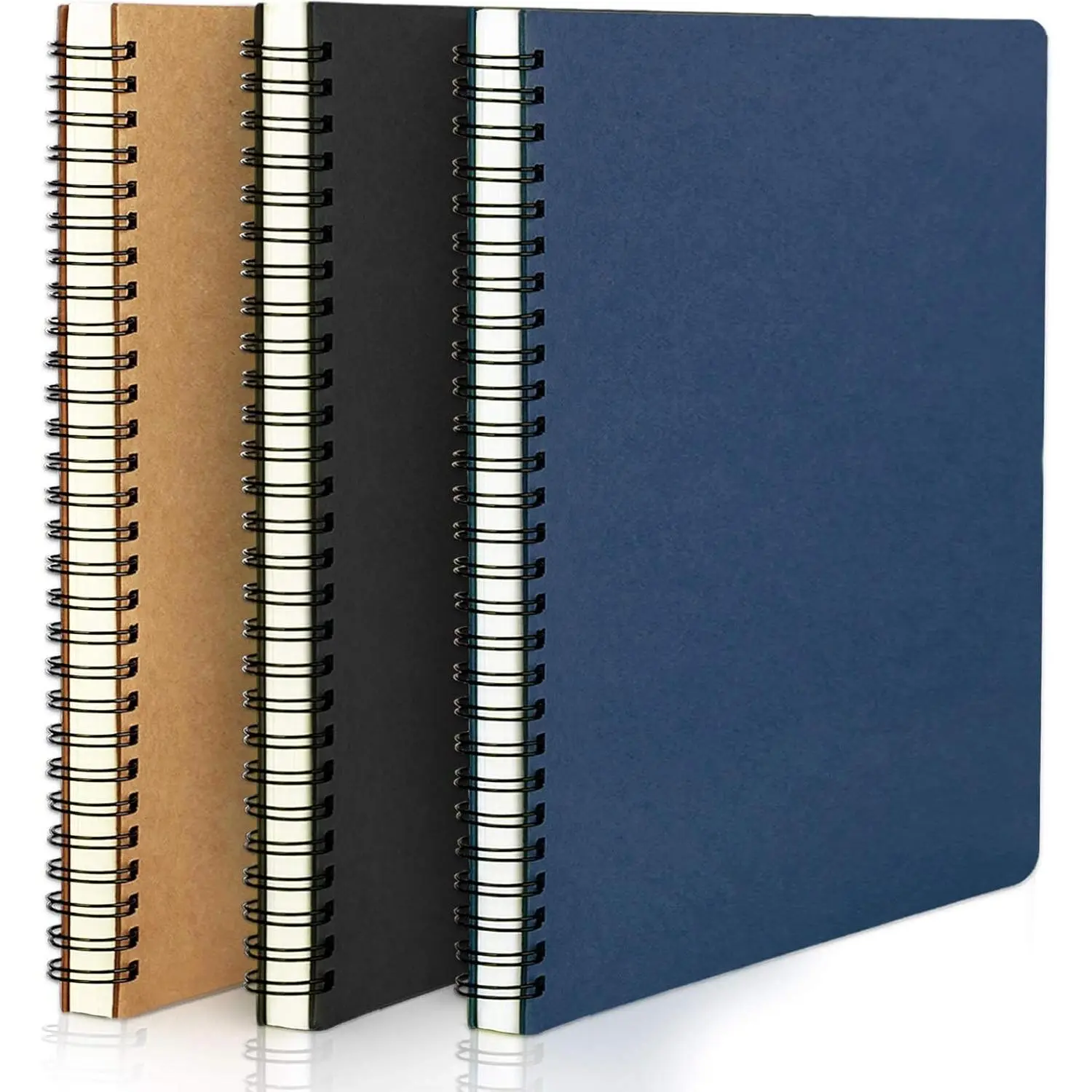 Graph Paper Notebook, A5 3Packs 5.5"x8.3" 120 Pages Hardcover Paper Notebook Journals, Wirebound Journal Sketch Notebook for Engineering Math Science College Office Note Taking Writing-3 Colors