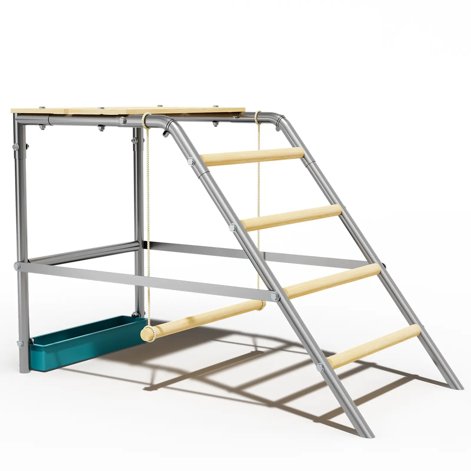 Durable Chicken Perch Roosting Bars & Ladder for Coop – Anti-Slip, Easy Assembly & Cleaning, Supports Healthy Legs, Roosting Accessory for Chickens, Ducks, Geese, Pigeons