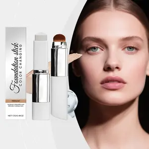 AMZ Natural Color Two-In-One Color-Changing Foundation Stick Light, Smooth Clear Base Makeup Hydrating, Concealing Long-Lasting Foundation And Color Makeup