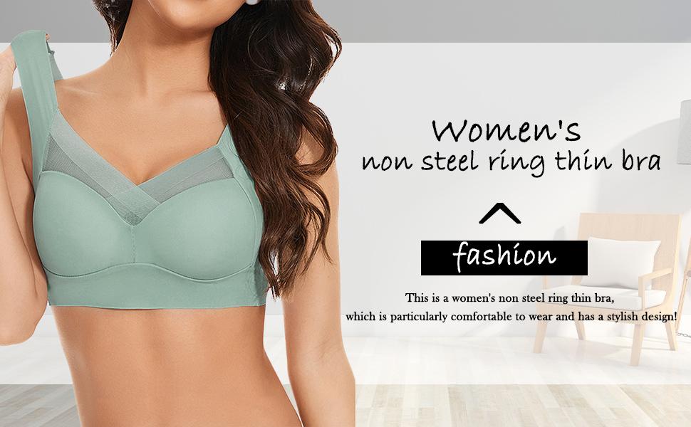 Bras for Older Women Lushfitting Powerful Push-Up Seamless No Underwire Anti Sagging Bra with Full Support and Lift