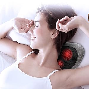 Back Massager with Heat,Shiatsu Neck Massager Pillow for Back,Neck,Shoulder,Foot & Lower Back Pain Relief,Electric Kneading Massager, Gifts for Women/Men/Dad/Mom/Fathers Day/Mothers Day