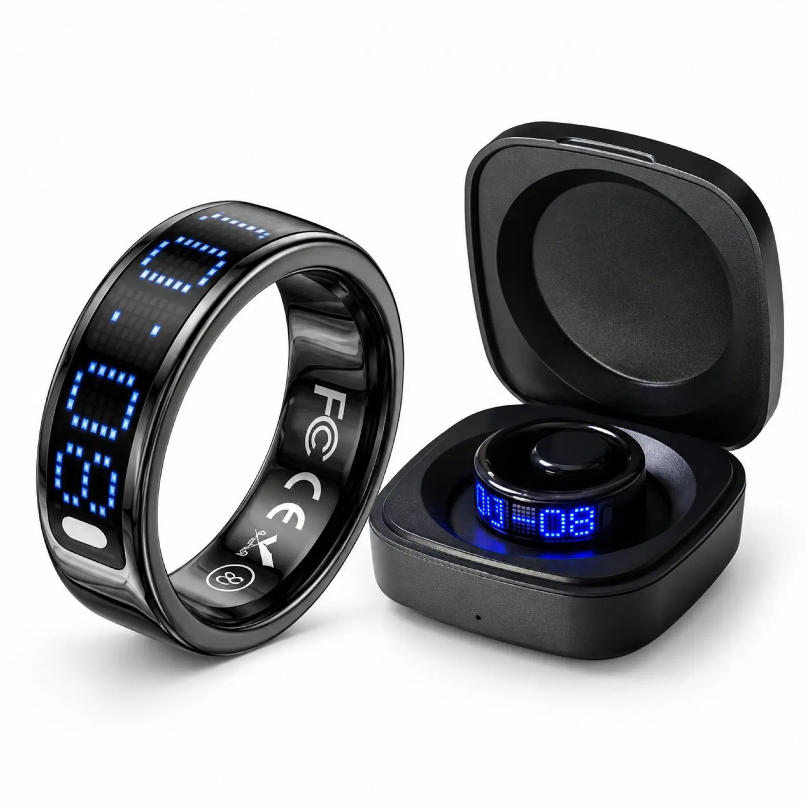 Bluetooth-compatible Smart Counter Ring, Heart Rate & Blood Oxygen Monitoring, Time Reminder, Health Tracking, Muslim giftGift, Fitness Tracker Ring