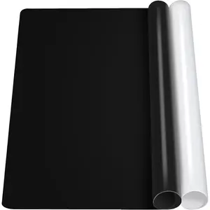 Silicone Mat for Resin Molds, 2 PCS 15.7" x 11.7" Play Dough Mat, Silicone Mats for Crafts, Jewelry Molds Mats, for Resin, Clay, Paint, Black & White