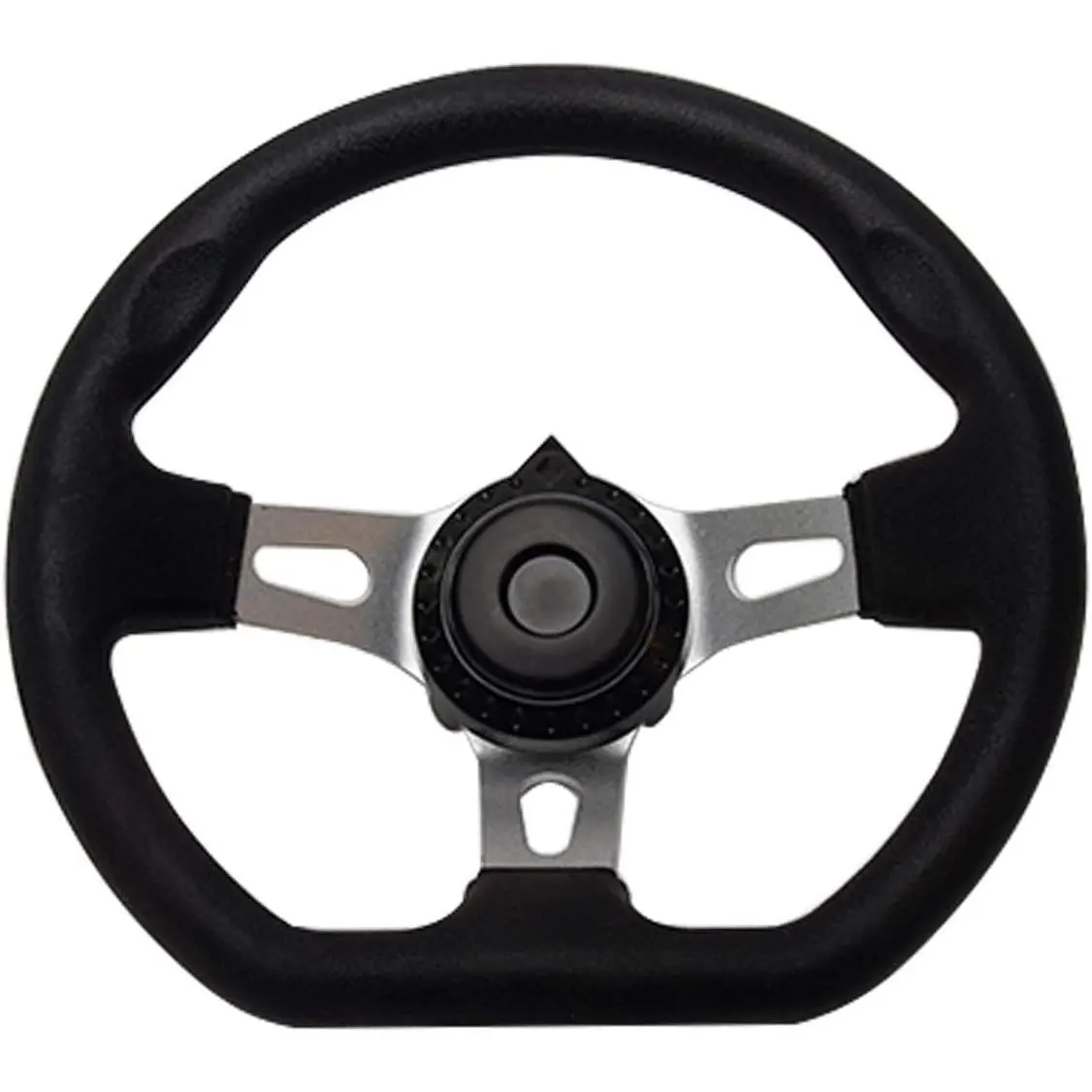 270mm 3-Spoke PU Foam Off-Road Go Kart Steering Wheel, Interior Replacement Part for Go Kart Enthusiasts, 3 Spokes