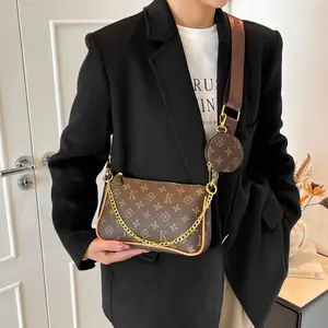 Classic Two-In-One Mahjong Bag, 2026 New Trendy Versatile Vintage Bag, PU Leather Bag, Fashionable Patterned Bag, Floral Underarm Bag, Single Shoulder Crossbody Chain Bag, Casual Trendy Bag