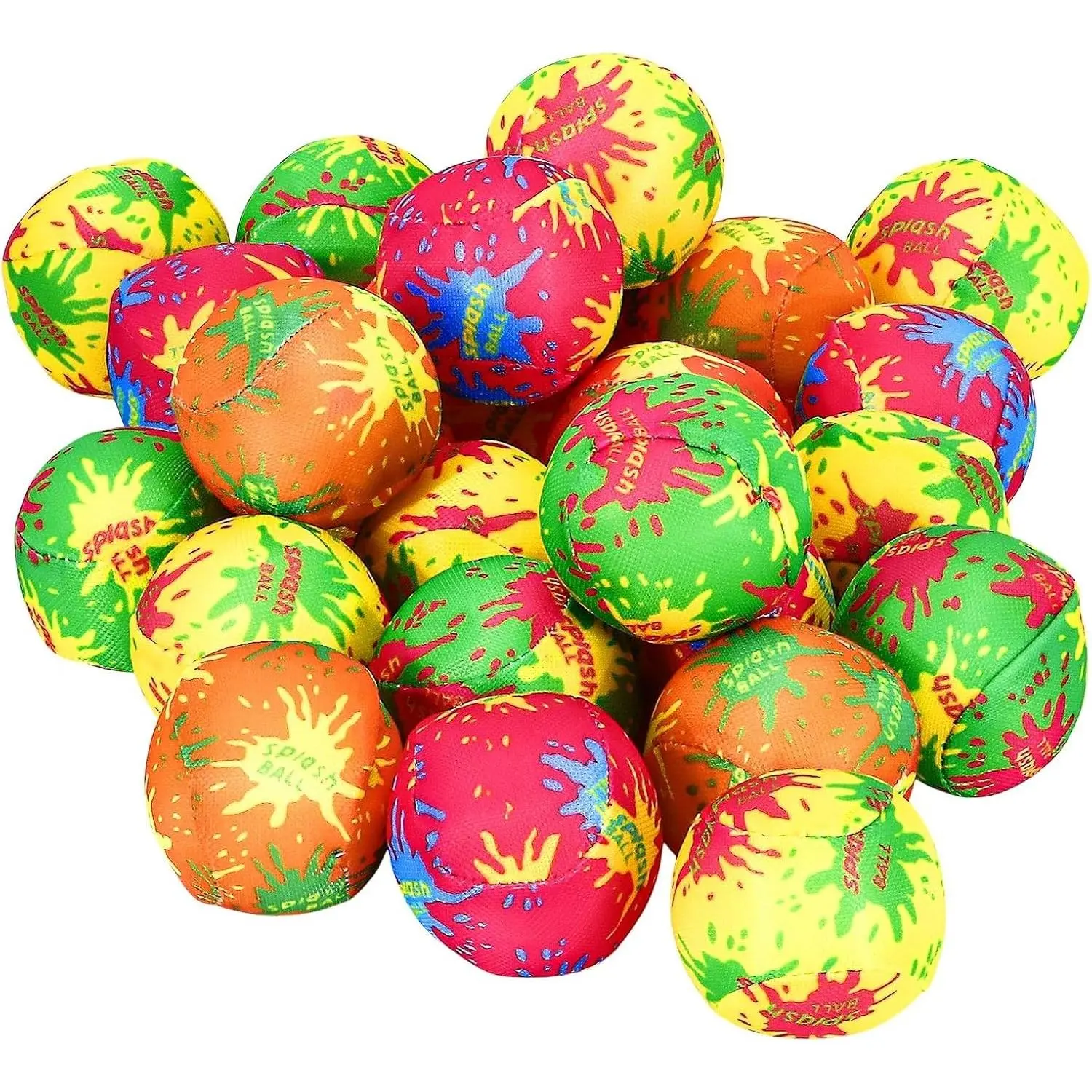 24-Pack Water Splash Balls - Mini Floating Water Bomb Absorbent Ball Bulk for Beach Pool Party Favors Outdoor Game Activities