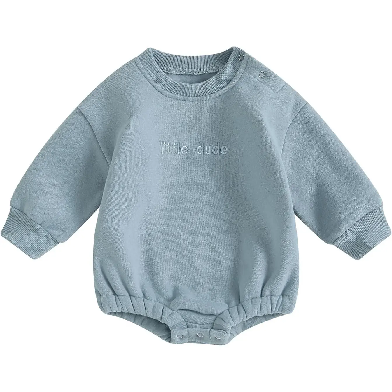 Newborn Infant Baby Boy Girls Oversized Romper Little Dude Sweater Onesie Coming Home Outfit Neutral Clothes