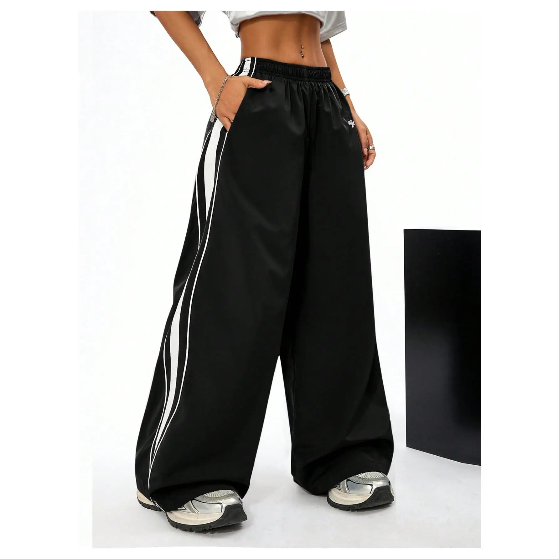 Baggy Sweatpants Track Pants Joggers Y2k Bottoms Wide Leg Striped Oversized Sweat Pants Streetwear