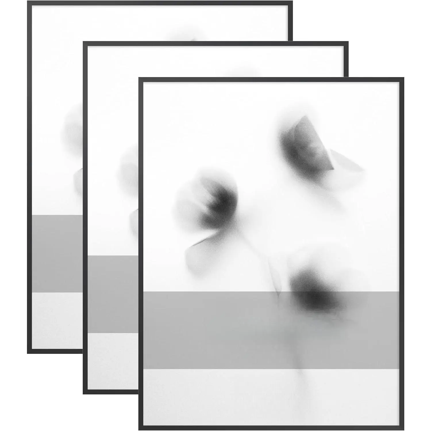 24x36 Poster Frame Black 3Pack, Lightweight Vertical & Horizontal Wall Hanging Large Picture Frame for Posters, Art Prints & Gallery Wall ,Multiple Sizes 16x24,18x24