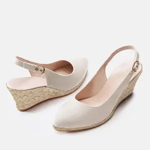 Women Wedge Sandals Espadrilles Closed Toe Slingback Buckle Strap Comfortable Casual Summer Shoes Platform Heel Ankle Strap Fashion Outdoor Beach
