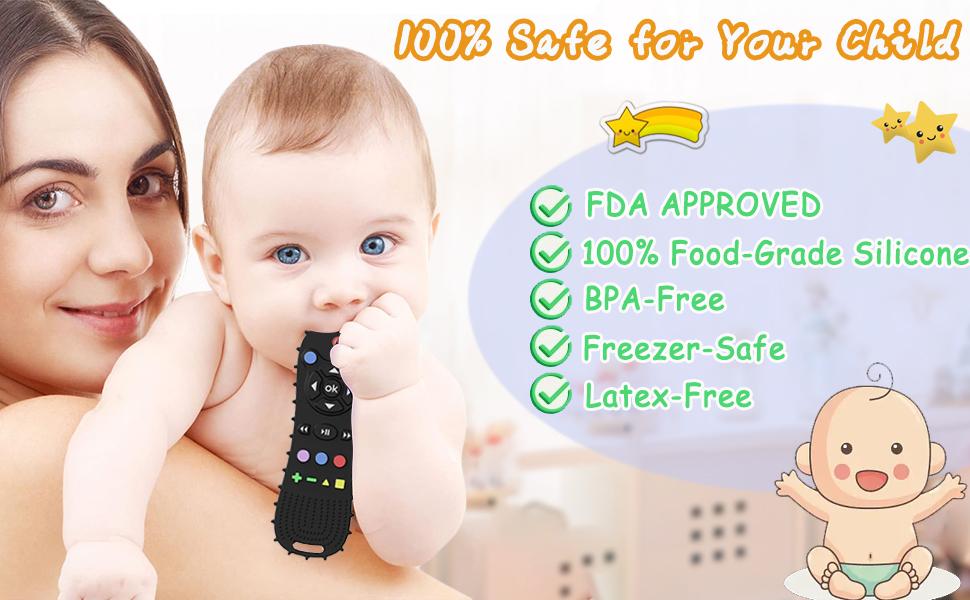 Baby Teething Toys Chew Toy,[BPA Free,CPC-Certified] Silicone Remote Control and Game Controller Teethers for Toddlers, Infants, Boys, Girls, Baby's Christmas Gift
